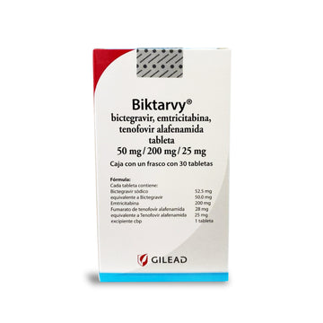 BIKTARVY 50 mg/200 mg/25 mg frasco 30 tabletas