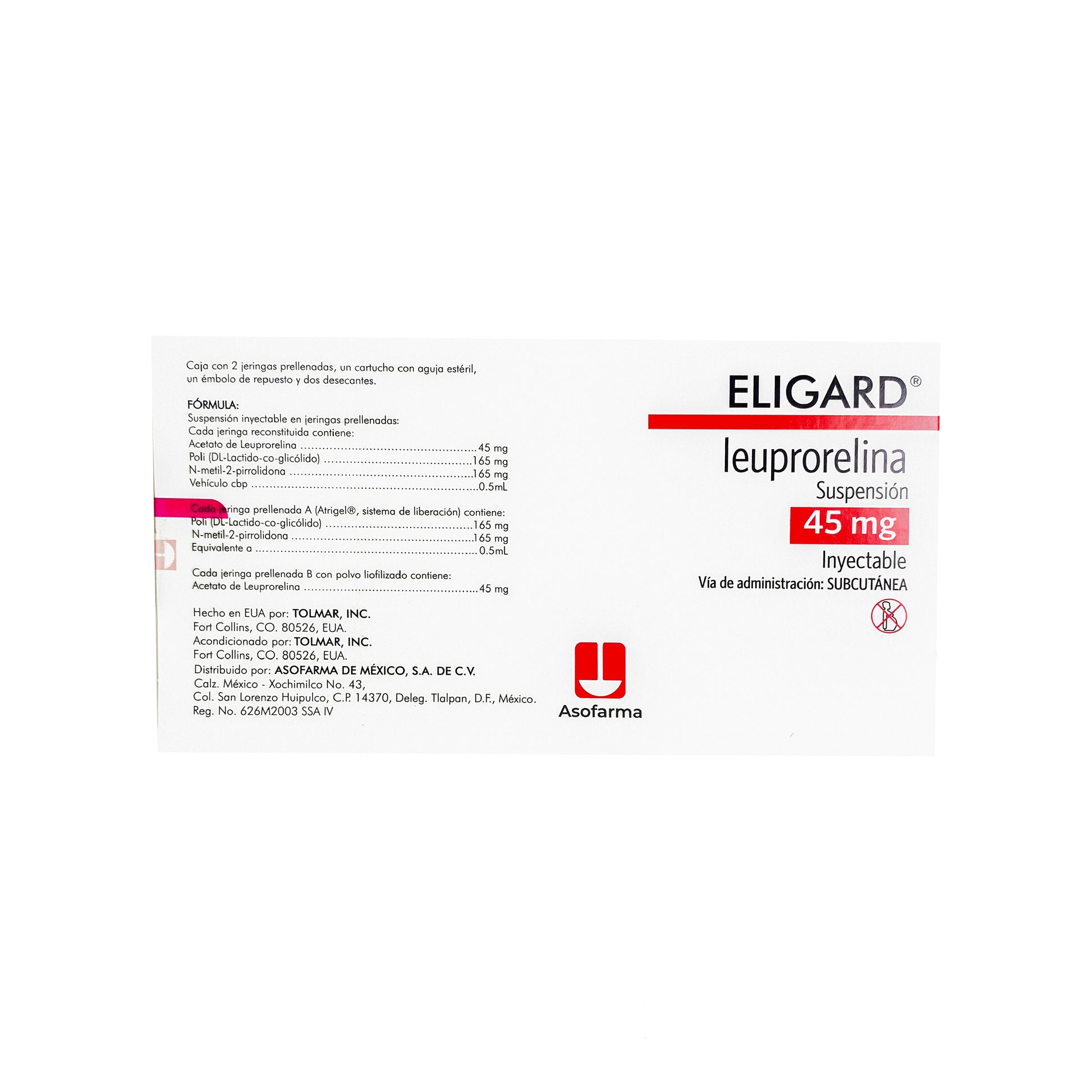 Eligard 45 mg precio
