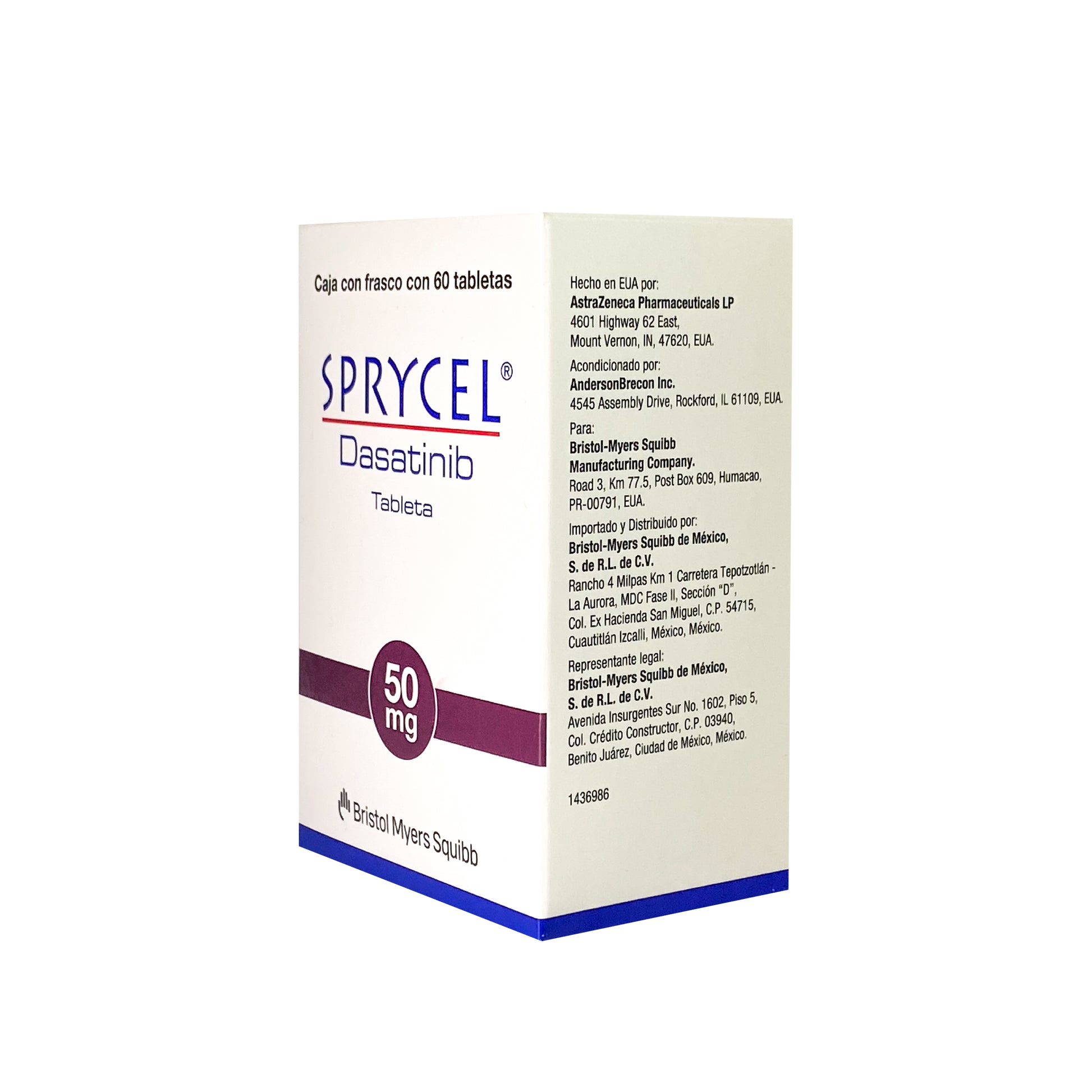 sprycel 50mg dasatinib precio