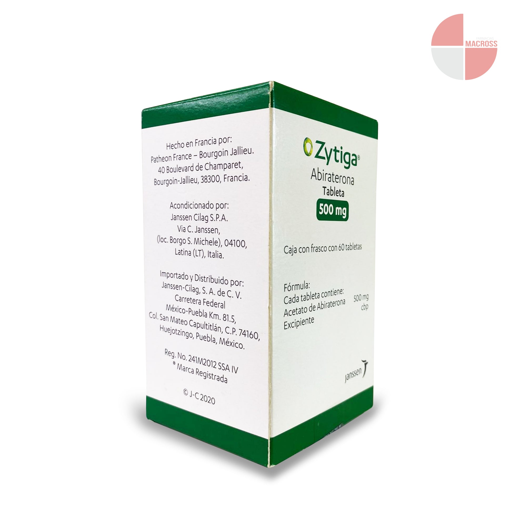 Zytiga 500 mg precio México