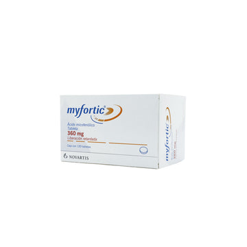 MYFORTIC 360 mg caja c/120 tabletas liberación retardada