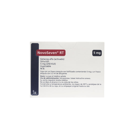 NOVOSEVEN (Factor VII Alfa Recombinante) 5 mg c/1 frasco ámpula