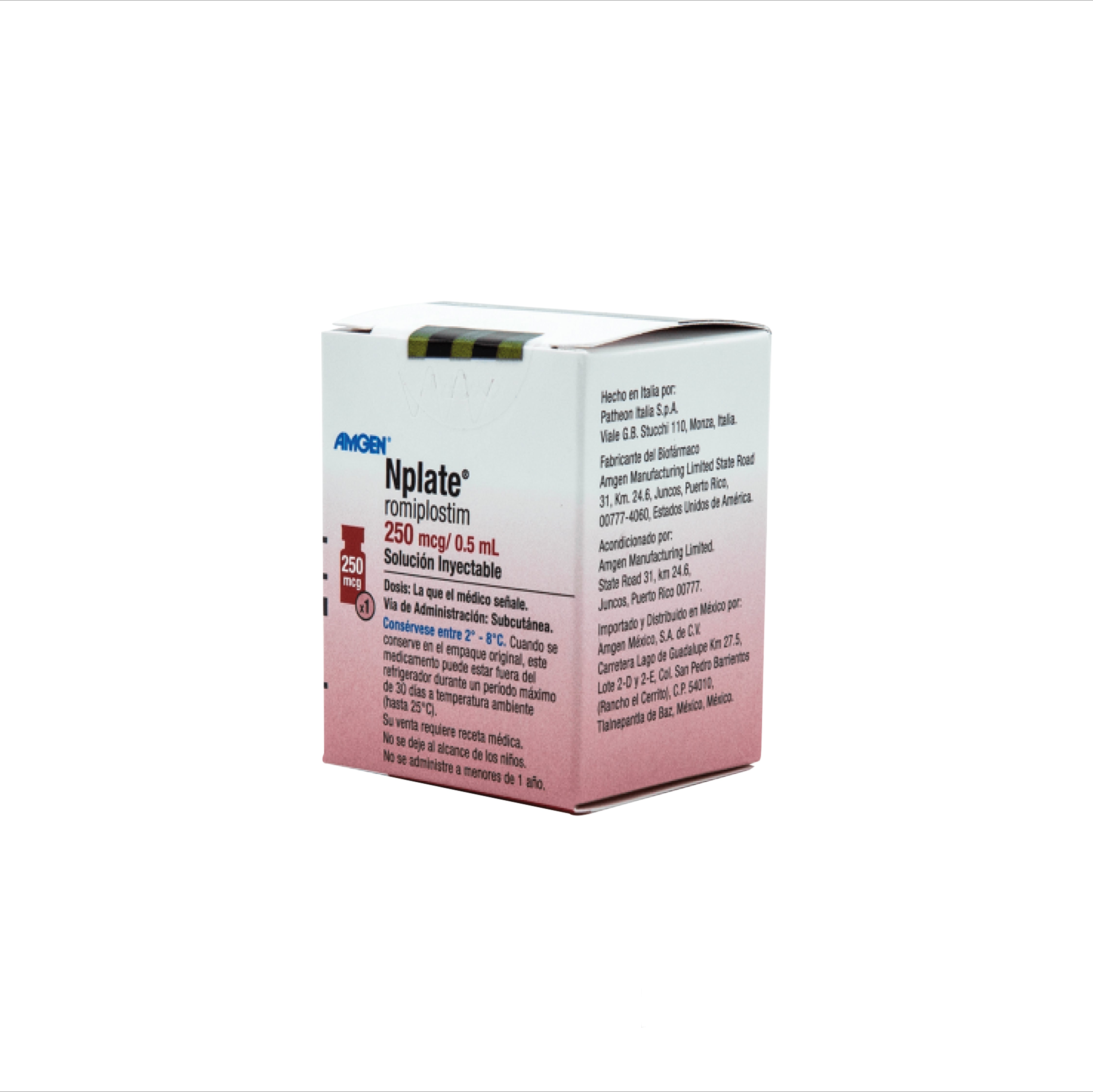 NPLATE Romiplostin 250 mcg / 0.5ml Caja con 1 Frasco - FARMACIAS MACROSS