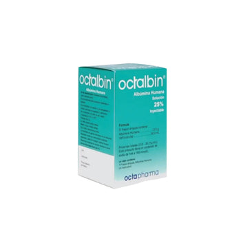 OCTALBIN Albúmina Humana solución inyectable 25% caja con un frasco ámpula con 50 mL