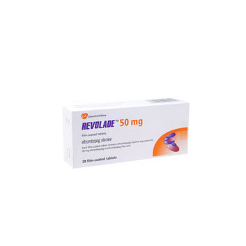 REVOLADE 50 mg Eltrombopag caja c/28 tabletas