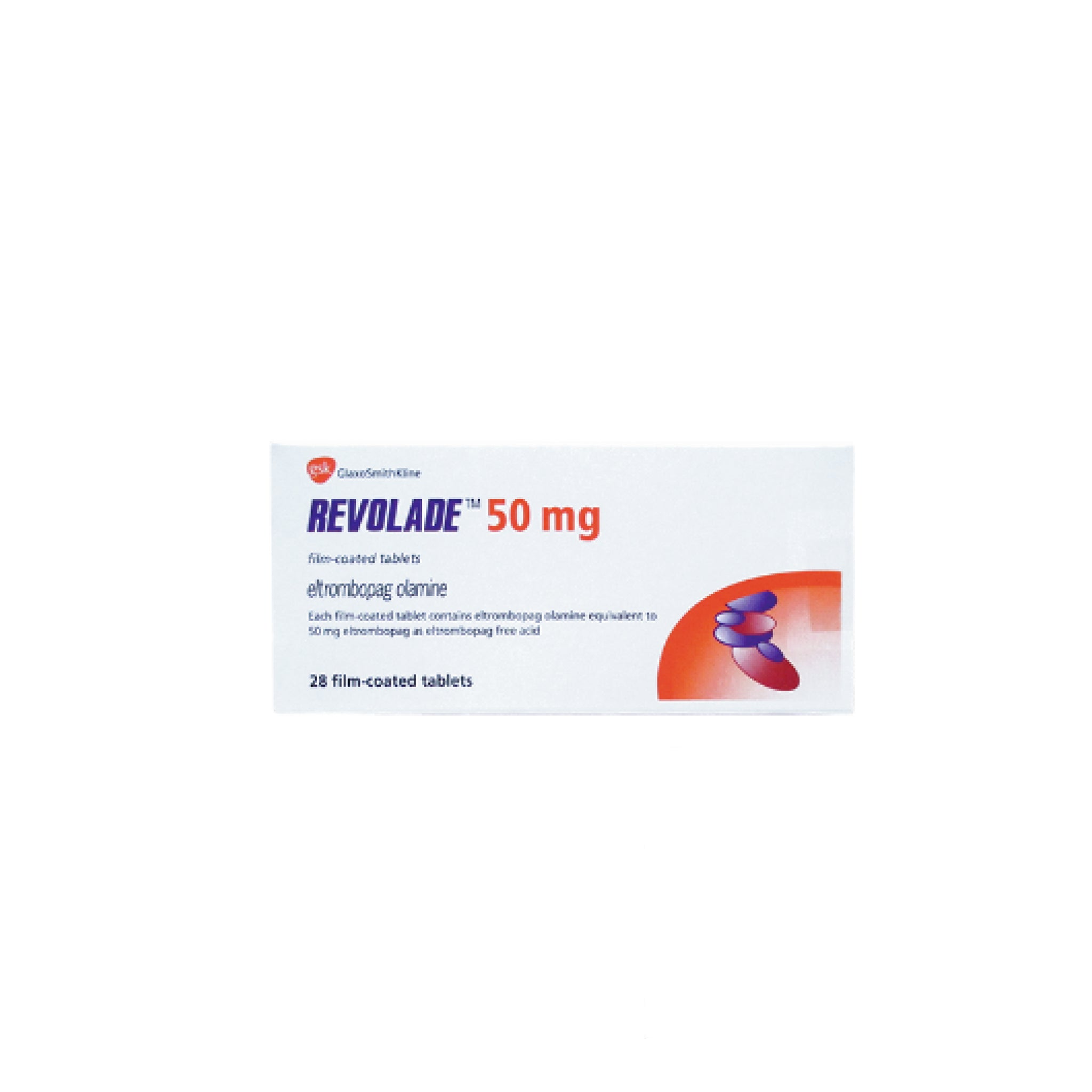REVOLADE 50 mg Eltrombopag caja c/28 tabletas