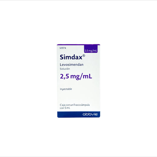 SIMDAX Levosimendan 2,5 mg/ml frasco 5ml.