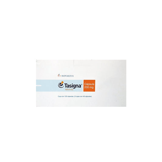 TASIGNA 200 mg Nilotinib c/120 cápsulas