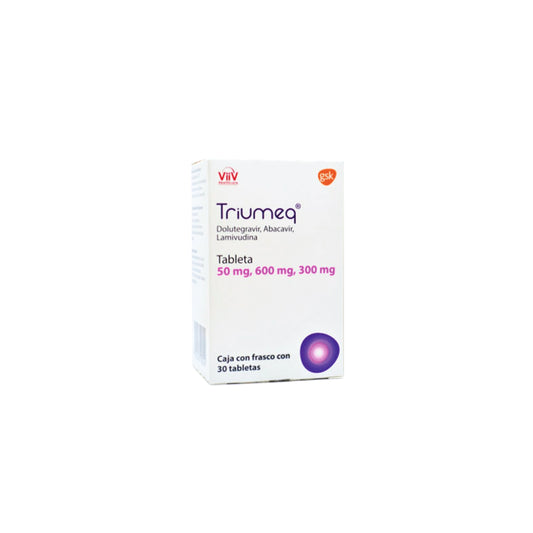 TRIUMEQ abacavir, dolutegravir, lamivudina Oral 30 Tabletas Frasco
