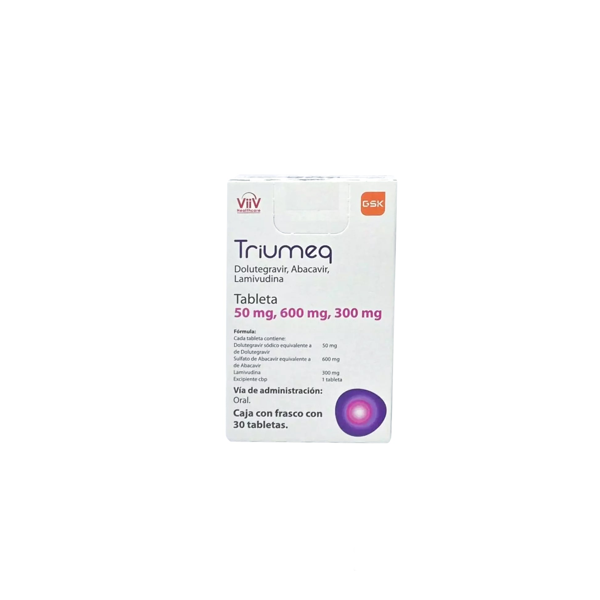 Triumeq 50 mg/600 mg/300 mg precio México