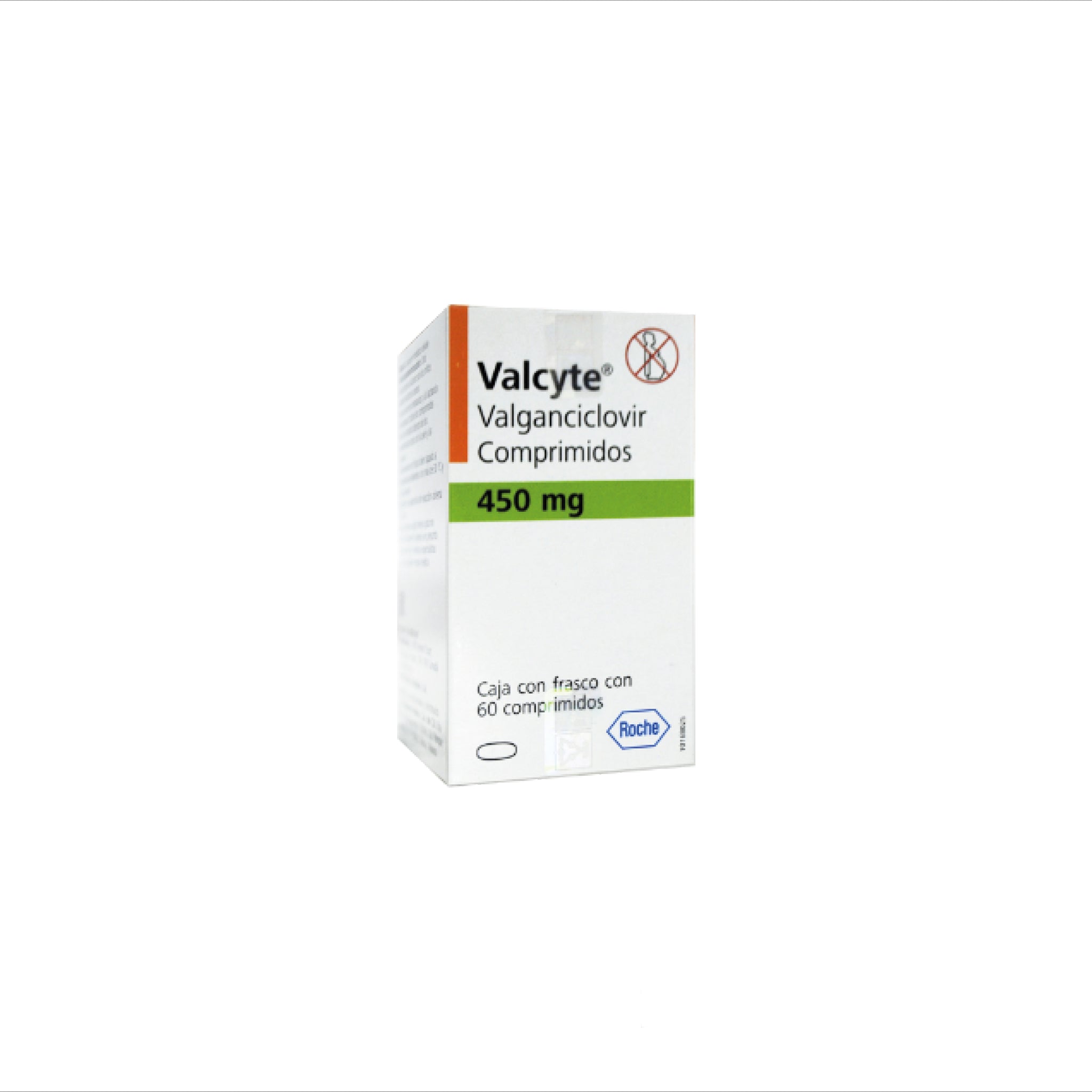 VALCYTE 450 mg caja con 60 tabletas
